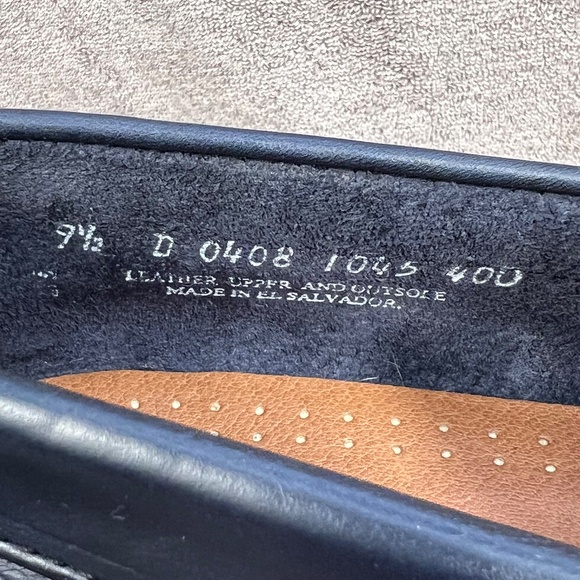 G. H. Bass & Co Mens Navy Leather Beefroll Penny Loafers Sz 9.5 Formal Holiday - Picture 8 of 13